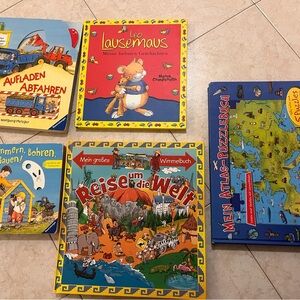 German toddler books bundle (Ravensburger, Leo Lausemaus, Wimmelbuch)